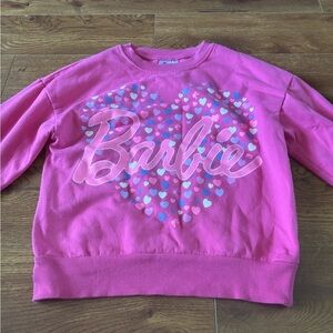 Barbie Pink Confetti Logo cotton blend Sweatshirt in size M (7-8)